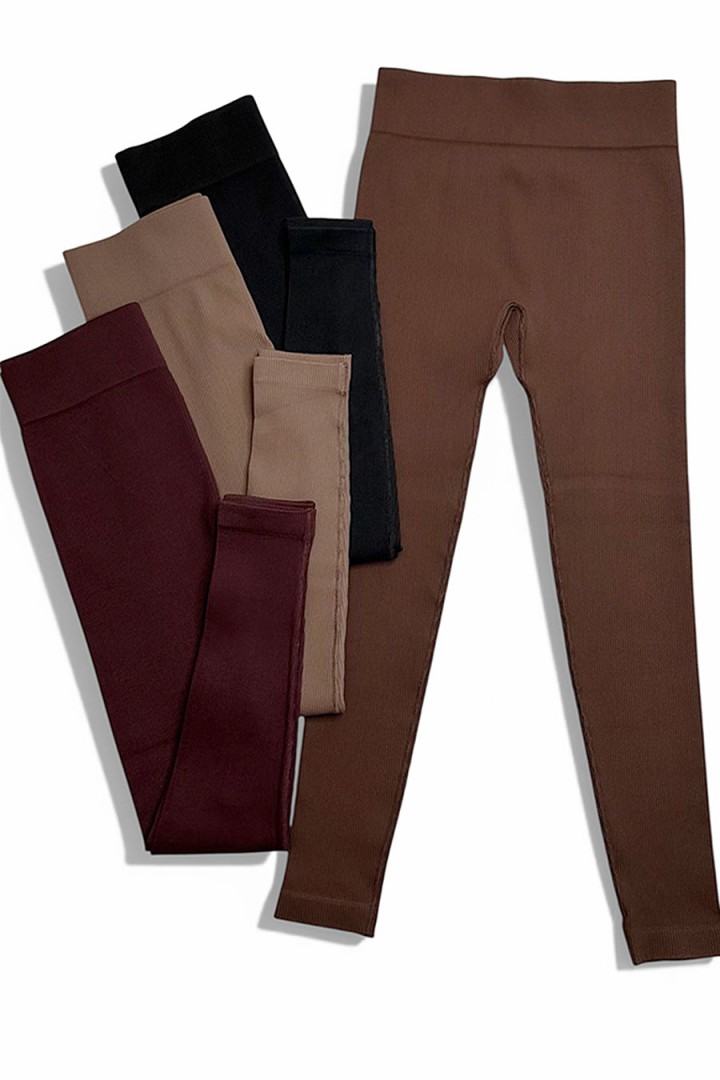 Женские бесшовные леггинсы в рубчик Leggings Rib Plus Size