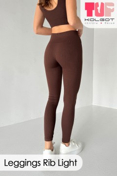 Женские бесшовные леггинсы в тонкий рубчик Leggings Rib Light TOP-Kolgot ™