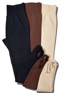 Бесшовные леггинсы со штрипками в мелкий рубчик Leggings Straps Rib Light Needle Stitch