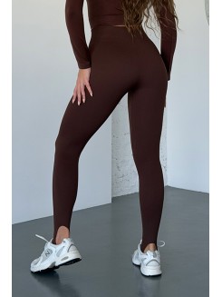 Бесшовные леггинсы со штрипками в мелкий рубчик Leggings Straps Rib Light