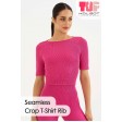 Женская бесшовная укороченная футболка в рубчик Crop T-Shirt Rib TOP-Kolgot ™