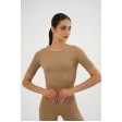 Женская бесшовная укороченная футболка в рубчик Crop T-Shirt Rib TOP-Kolgot ™