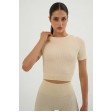 Женская бесшовная укороченная футболка в рубчик Crop T-Shirt Rib TOP-Kolgot ™