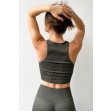 Безшовна майка-топ у "рубчик" High Neck Crop Top TOP-Kolgot ™