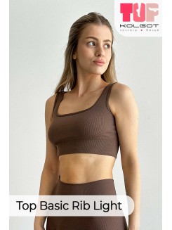 Бесшовный топ на широких бретелях в мелкий рубчик Top Basic Rib Light TOP-Kolgot ™